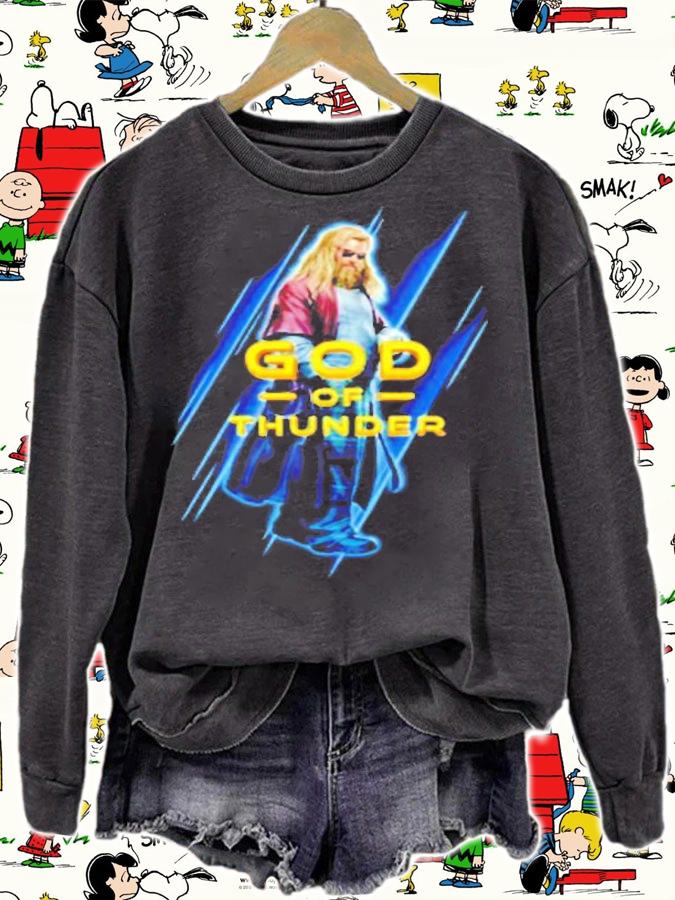 Marvel Avengers Endgame Thor God Of Thunder Portrait T-Shirt