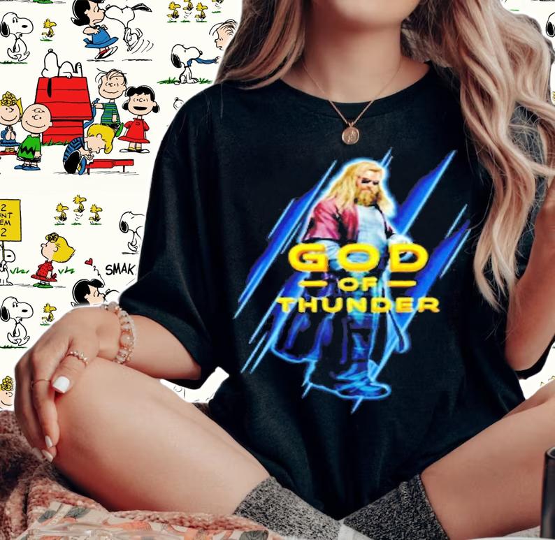 Marvel Avengers Endgame Thor God Of Thunder Portrait T-Shirt