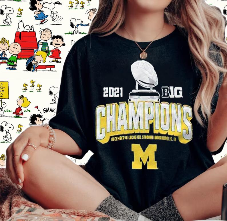 Michigan Wolverines 2021 Big Ten Football Conference Champions T-shirt woman shirt
