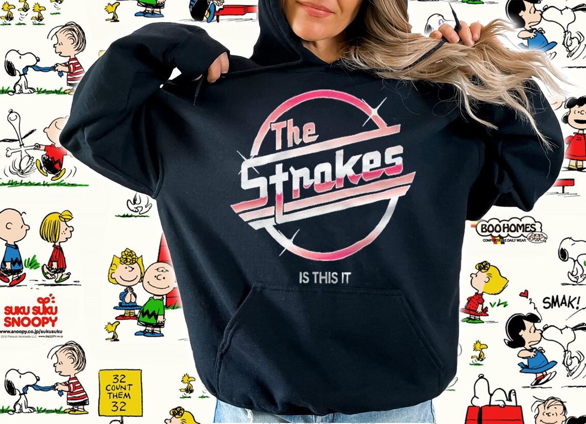 The Strokes is this it red Magna logo T-shirt hoodie