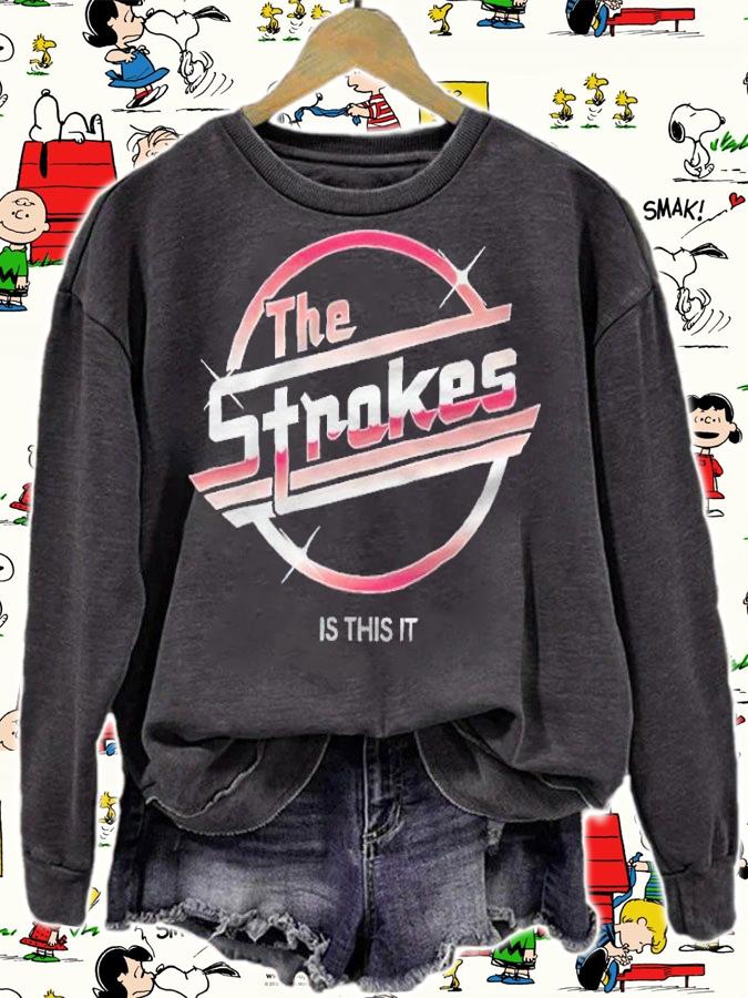 The Strokes is this it red Magna logo T-shirt sweatshirt