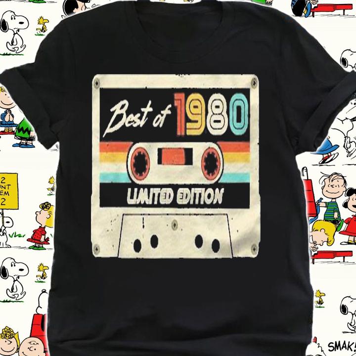 Vintage 1980 Best Of 1980 41St Birthday Retro Cassette Shirt