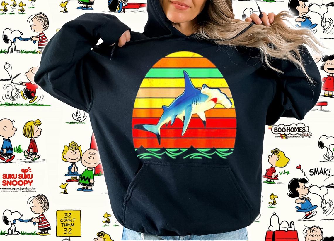 Vintage Retro Hammerhead Shark Funny Gift T-Shirt hoodie