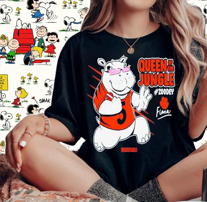 Cincinnati Bengals Hippo Queen Of The Jungle Fiona Shirt woman shirt