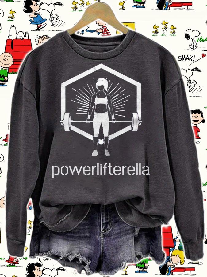 Cool Powerlifterella Vintage Gym Workout Shirt sweatshirt