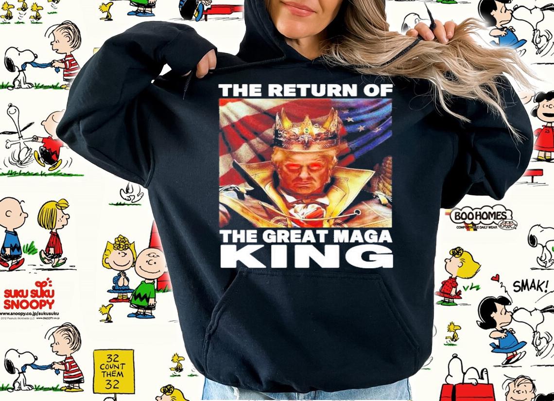 Donald Trump The Return Of The Great Maga King Maga King American Flag t-shirt