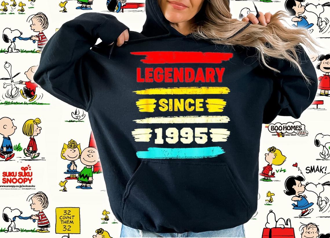Retro Birthday Gift Vintage Legendary Since 1995 T-Shirt hoodie