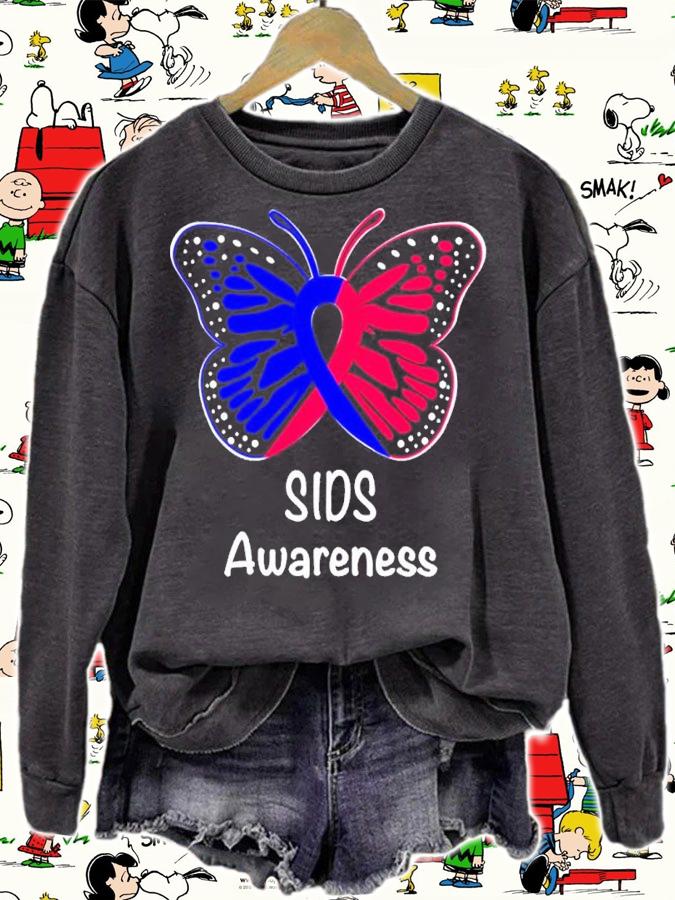 Sids Awareness Warrior Support Sudden Infant Death Syndrome Butterly Shirt