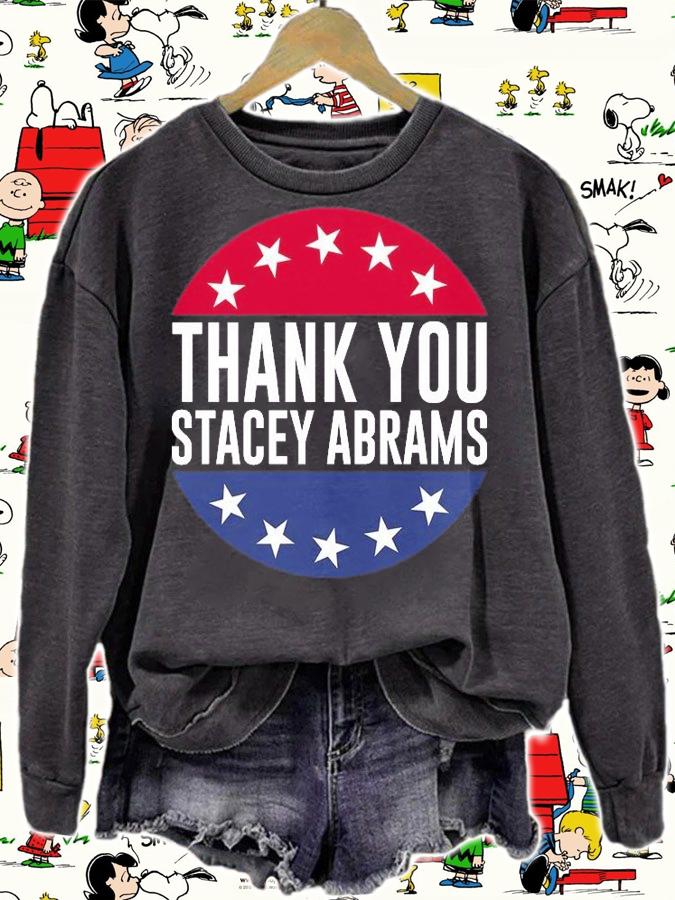 Stacey Abrams Thank You Stacey Abrams Stacey Abrams Meme T-Shirt sweatshirt