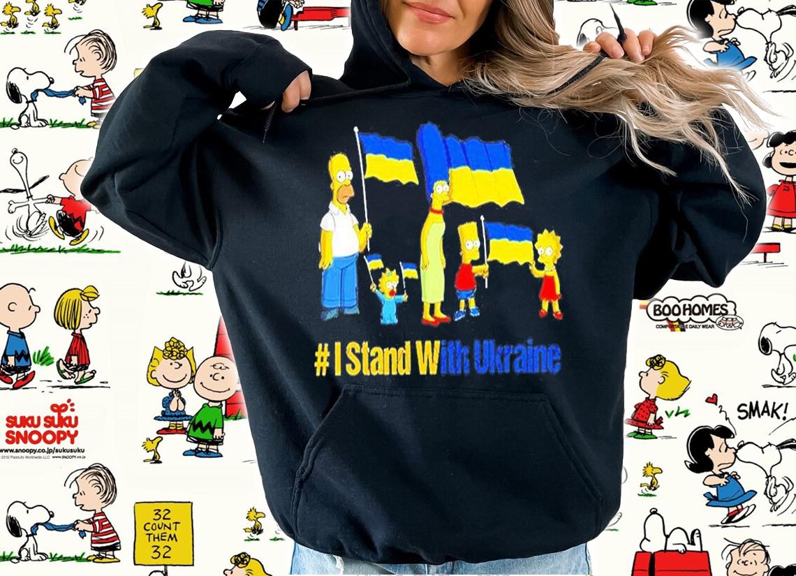 The Simpsons I stand with Ukraine Peace Ukraine T-Shirt hoodie