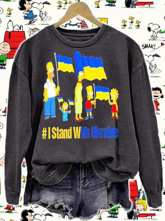 The Simpsons I stand with Ukraine Peace Ukraine T-Shirt sweatshirt