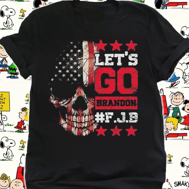 Skull American Flag Lets Go Brandon FJB t-shirt shirt