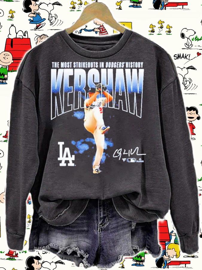 Clayton Kershaw The Most Strikeouts In Dodgers History Signatures Shirt