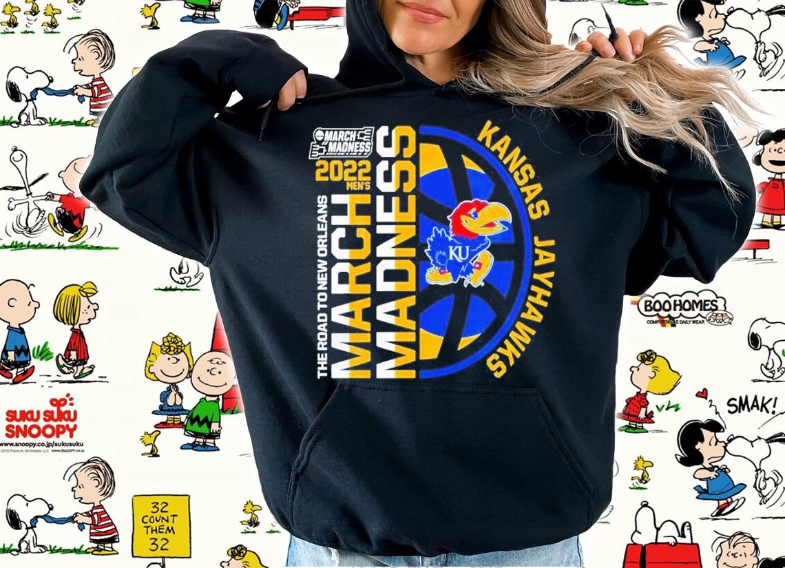 Kansas Jayhawks 2022 NCAA March Madness The Road To New Orleans Shirt hoodie