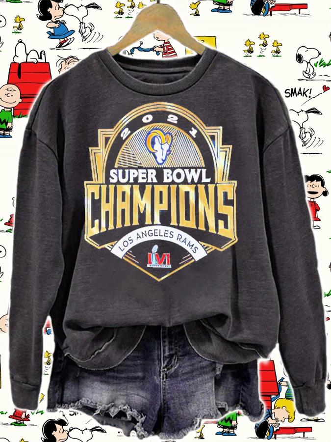 Los Angeles Rams Majestic Threads Super Bowl LVI Champions Shirt sweatshirt