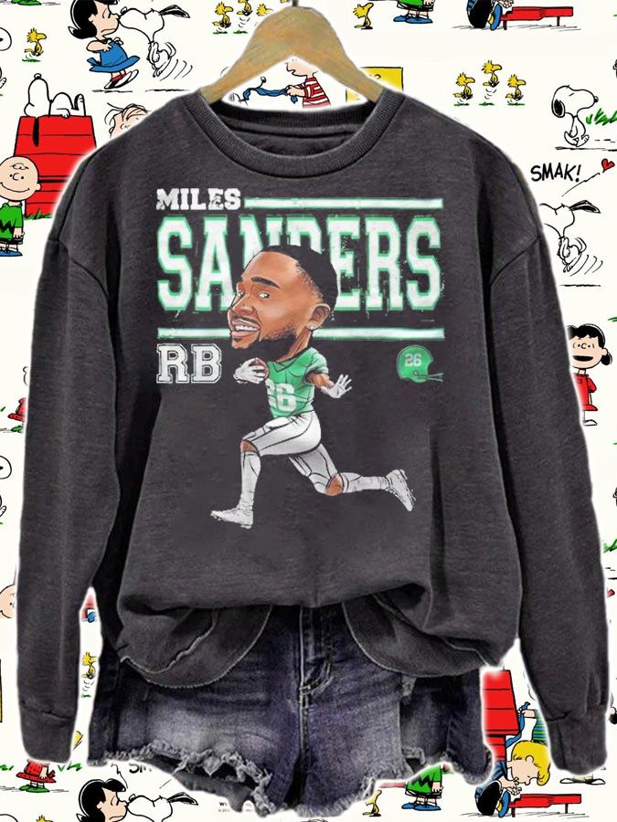 Miles Sanders Cartoon Philadelphia Football Shirt
