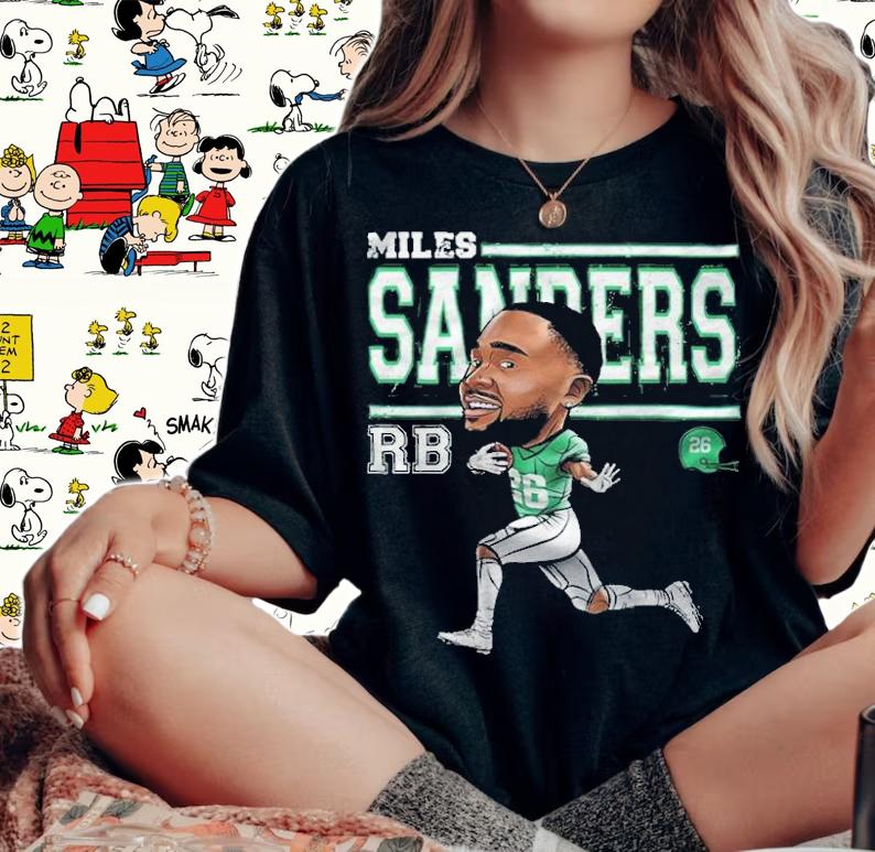 Miles Sanders Cartoon Philadelphia Football Shirt