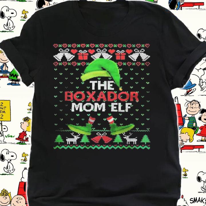 The boxador mom Elf Christmas T-shirt shirt