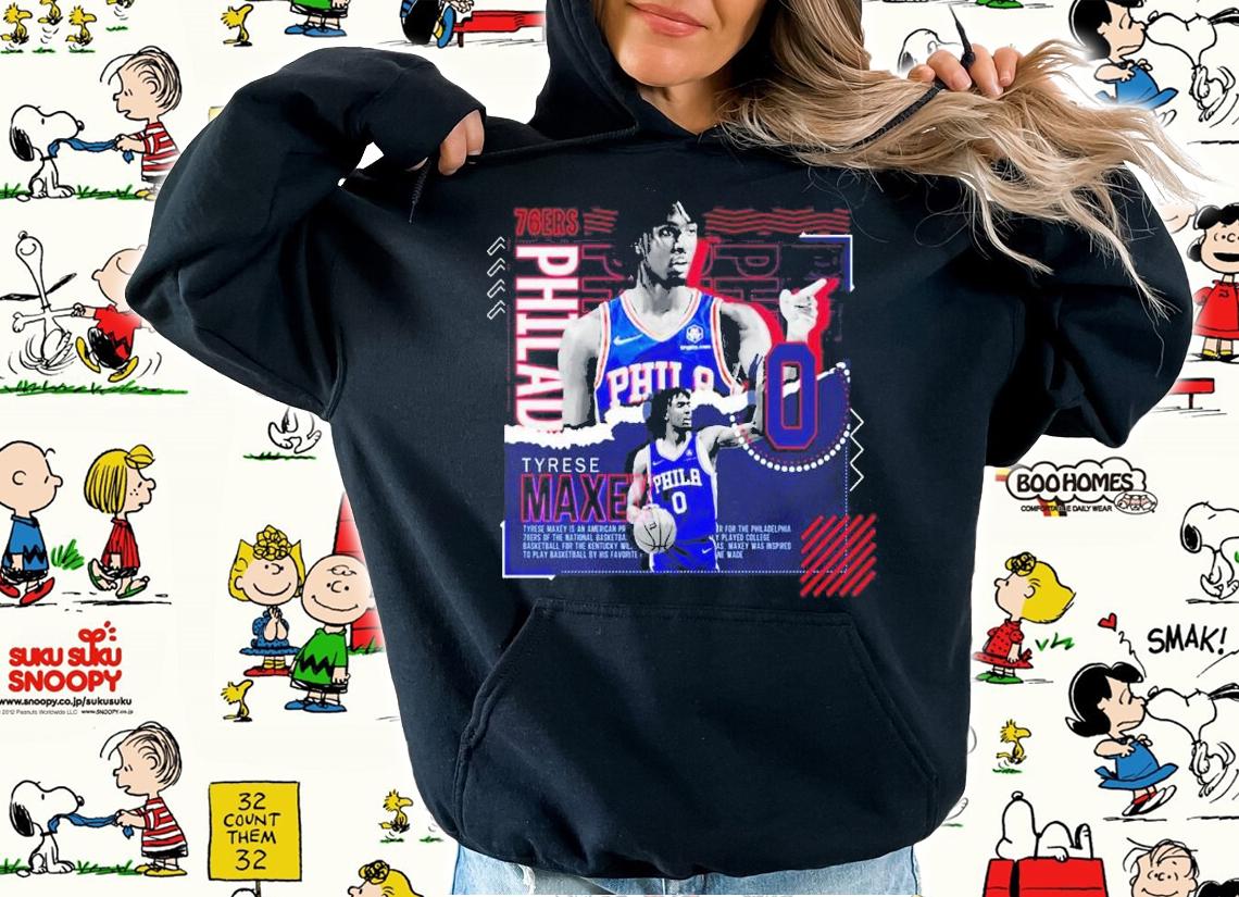 Tyrese Maxey Basketball Paper Poster 76ers shirt