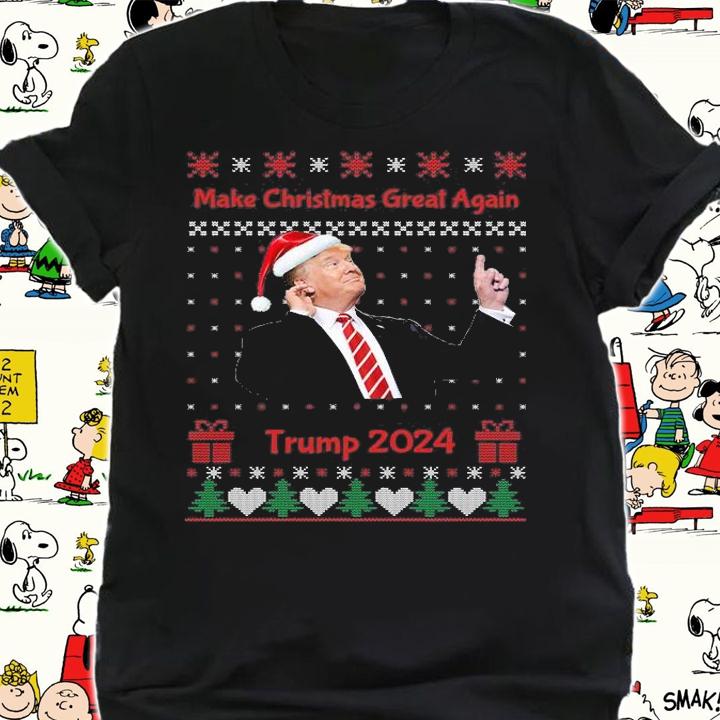 Funny Conservative Anti Biden Trump 2024 Christmas T-Shirt
