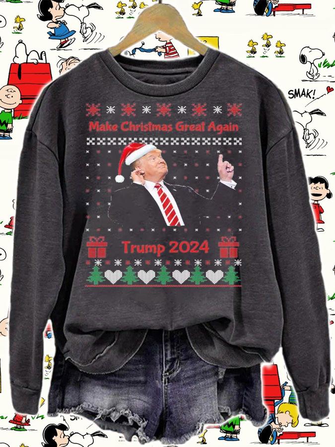 Funny Conservative Anti Biden Trump 2024 Christmas T-Shirt