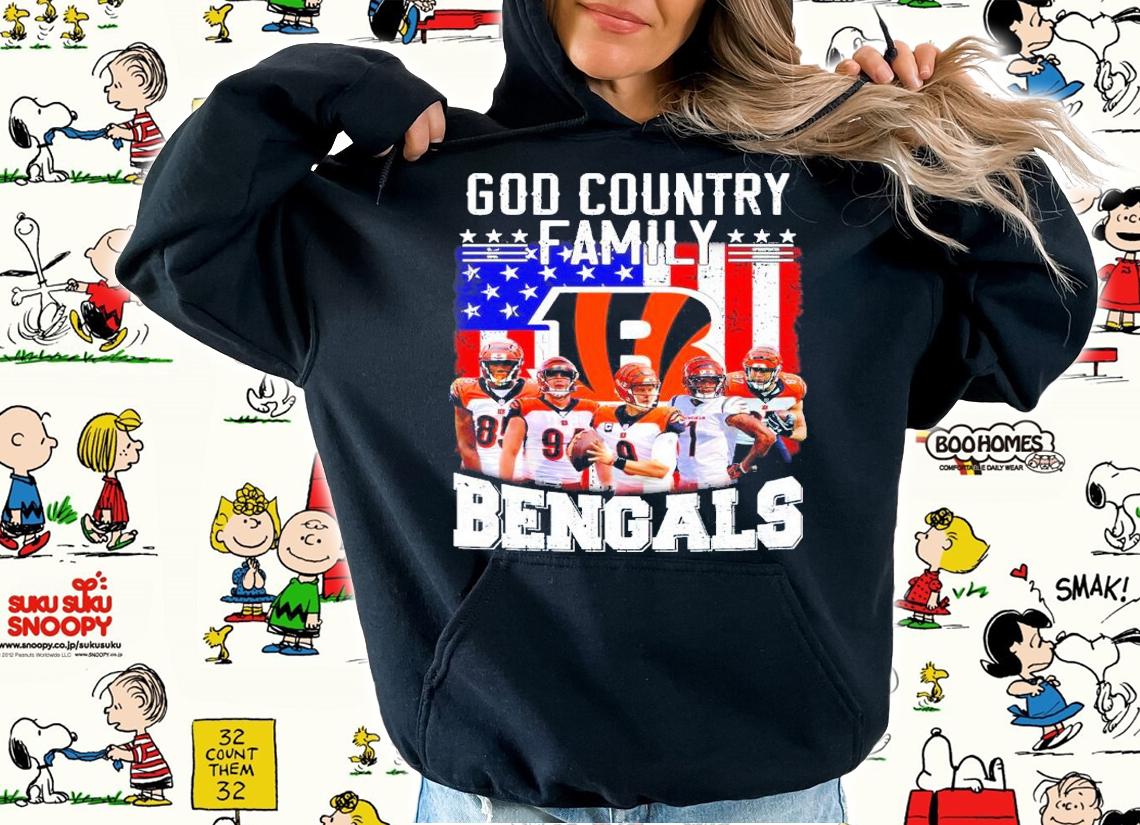Cincinnati Bengals God Country Family Shirt hoodie