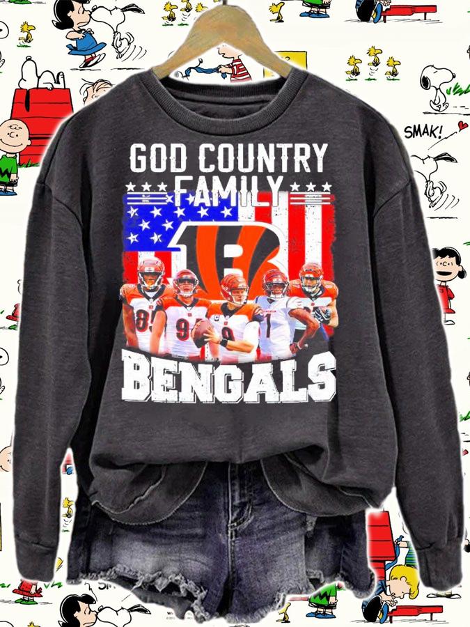 Cincinnati Bengals God Country Family Shirt sweatshirt