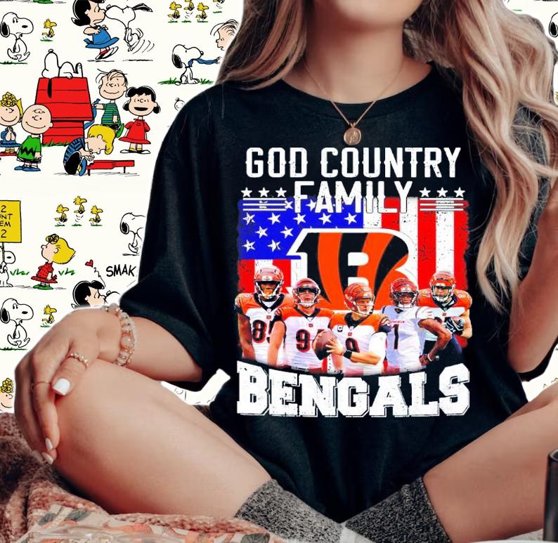 Cincinnati Bengals God Country Family Shirt woman shirt