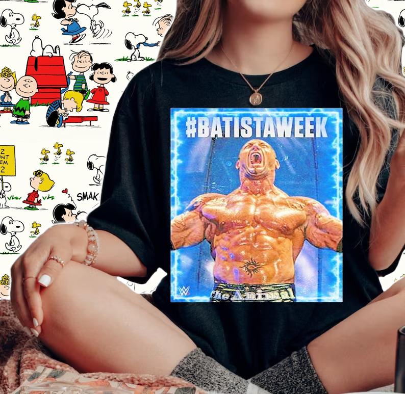 Dave Bautista Anniversary 20 Year WWE Batista Week T-Shirt woman shirt