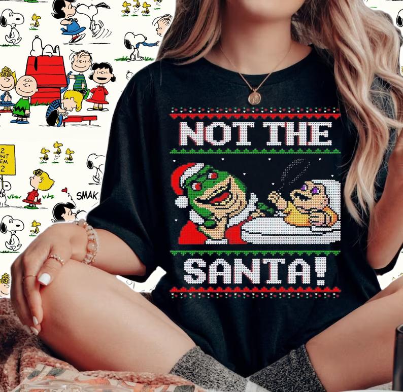 Dinosaurs Not The Santa Ugly Christmas Shirt woman shirt