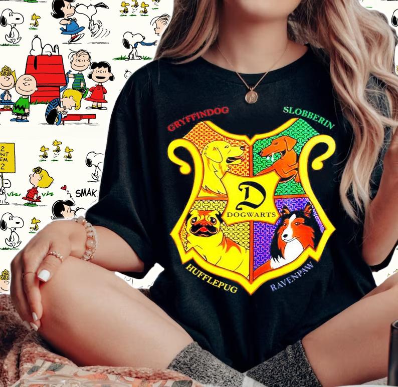 Dogwarts Gryffindog Slobberin Hufflepug Ravenpaw Shirt