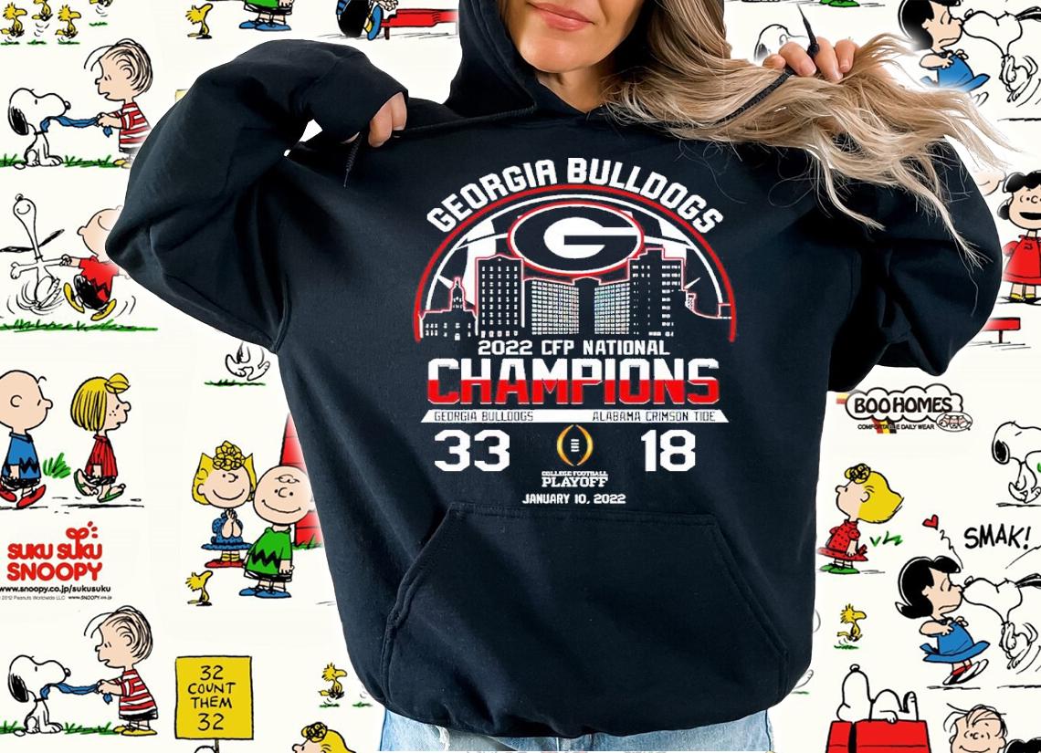 Georgia Bulldogs 2022 CFP National Champions Score NCAA Football Shirt hoodie
