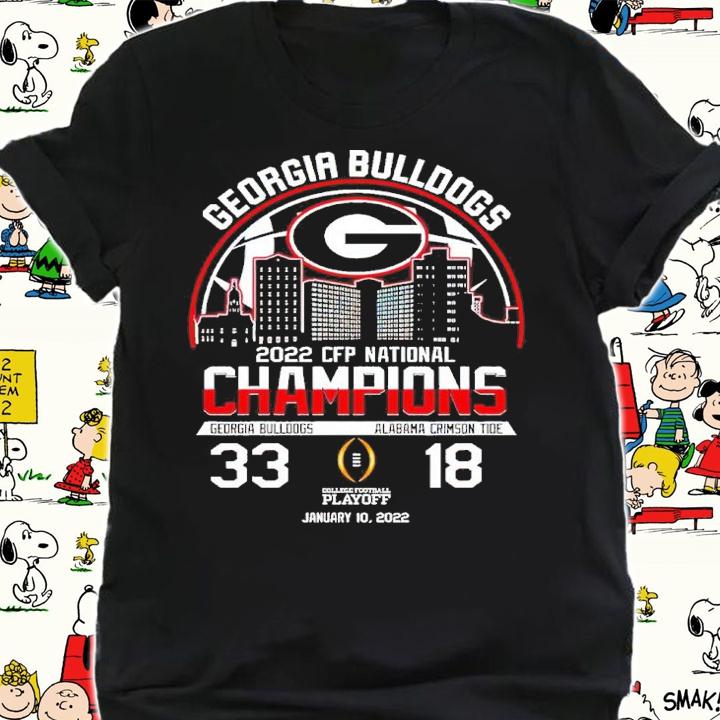 Georgia Bulldogs 2022 CFP National Champions Score NCAA Football Shirt shirt