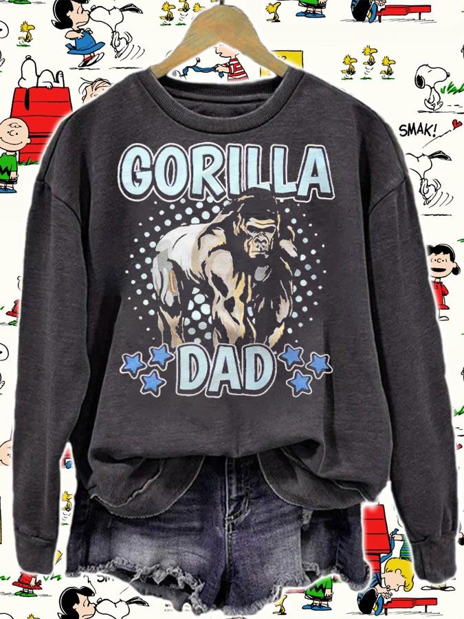 Gorilla dad apes quote father's day gorillas T-shirt sweatshirt