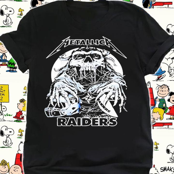 Las Vegas Raiders Metallica Skeleton Shirt shirt