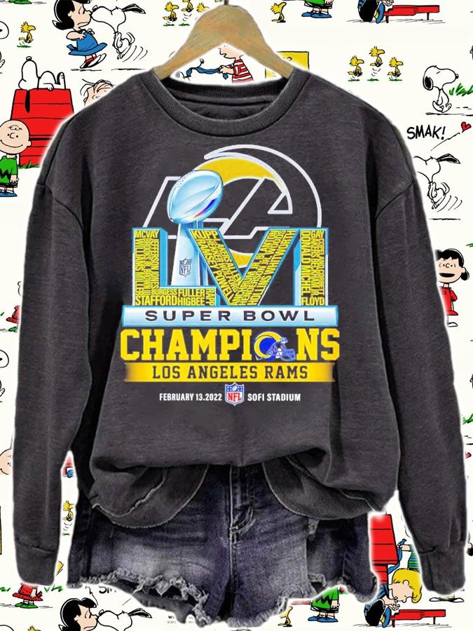 Los Angeles Rams LVI Super Bowl Champions February 13 2022 Sofi Stadium Shirt sweatshirt