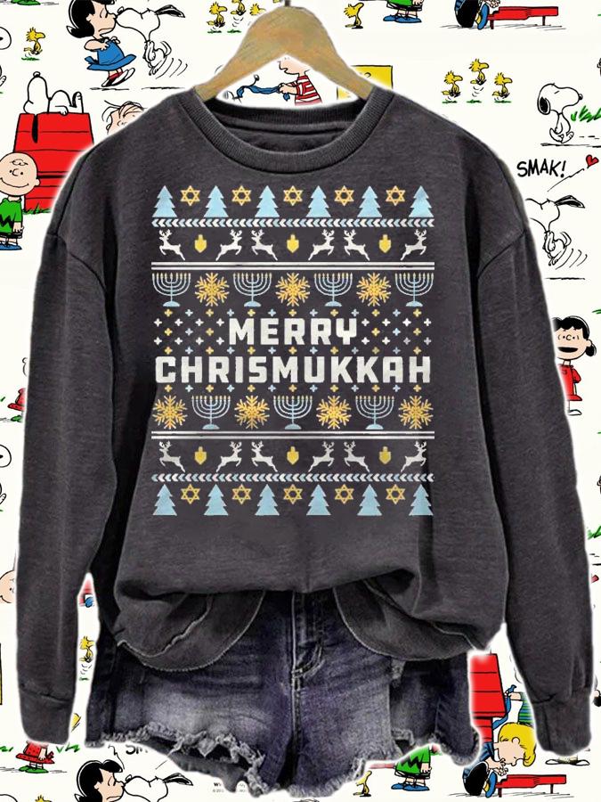 Merry Chrismukkah Shirt Ugly Christmas Hanukkah Sweater Shirt sweatshirt