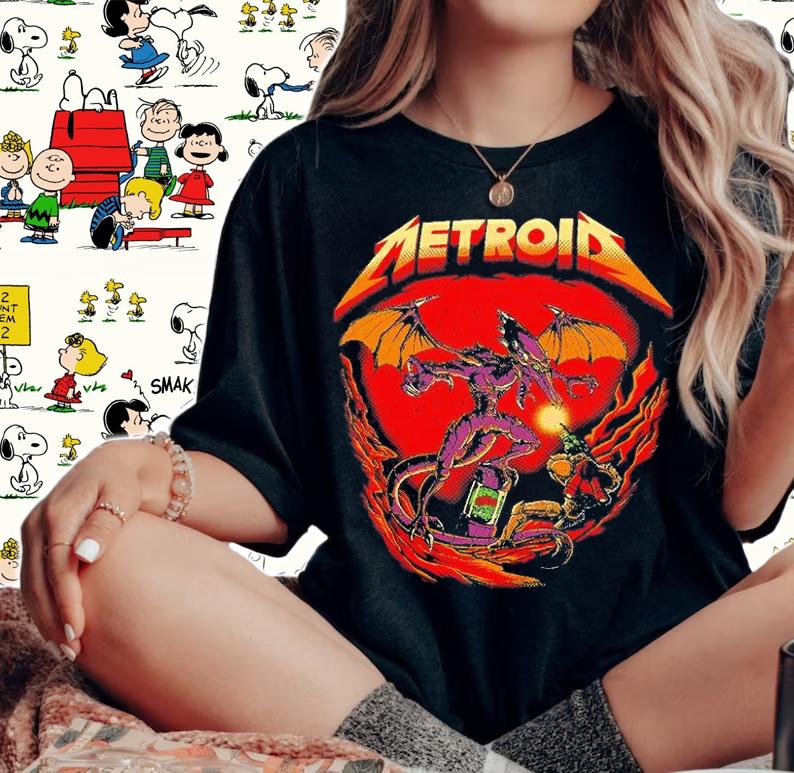 Metroid Ridley Battle T-Shirt woman shirt