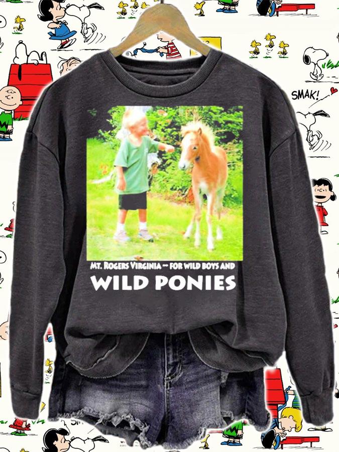 Mt. Rogers Virginia For Wild Boys And Wild Ponies T-Shirt sweatshirt