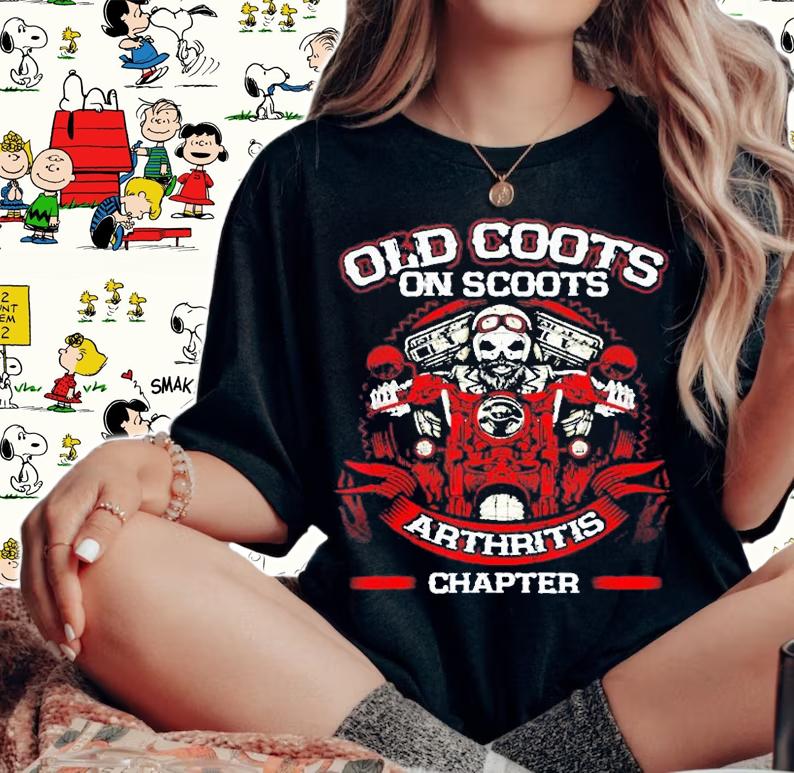 Old Coots On Scoots Biker Shirt Motorcycles Retirement T-Shirt