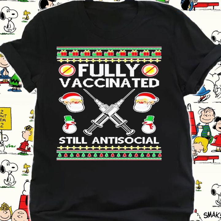 OnCoast Fully Vaccinated Still Antisocial Ugly Christmas T-Shirt