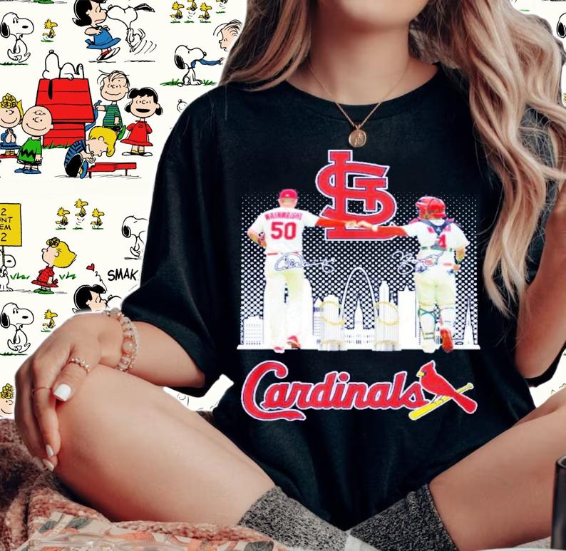 St. Louis Cardinals Adam Wainwright And Yadier Molina Signatures Shirt woman shirt