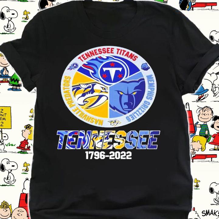 TENNESSEE 1796-2022 Tennessee Titans Nashville Predators Grizzlies Memphis Shirt shirt