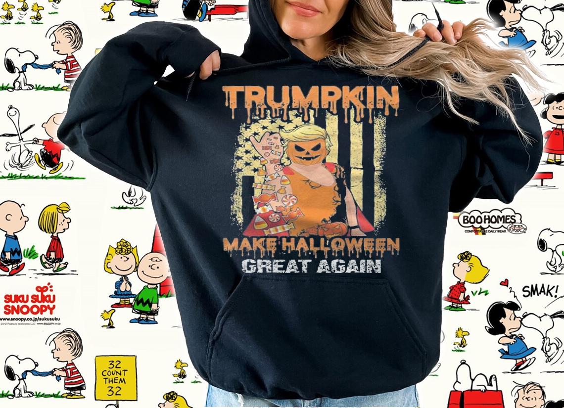 Trumpkin Make Halloween Sprinkle Candy USA Flag T-Shirt