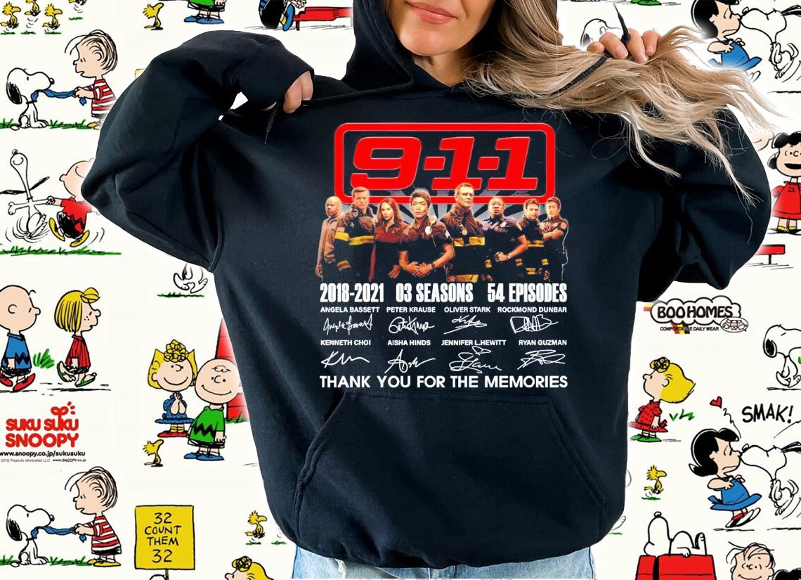 911 2018-2021 02 season 54 episodes signatures shirt hoodie