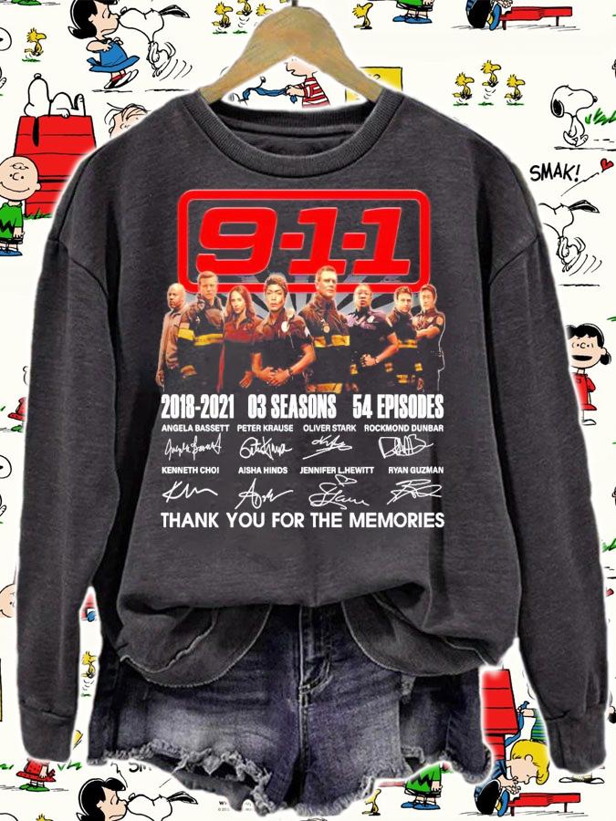 911 2018-2021 02 season 54 episodes signatures shirt sweatshirt