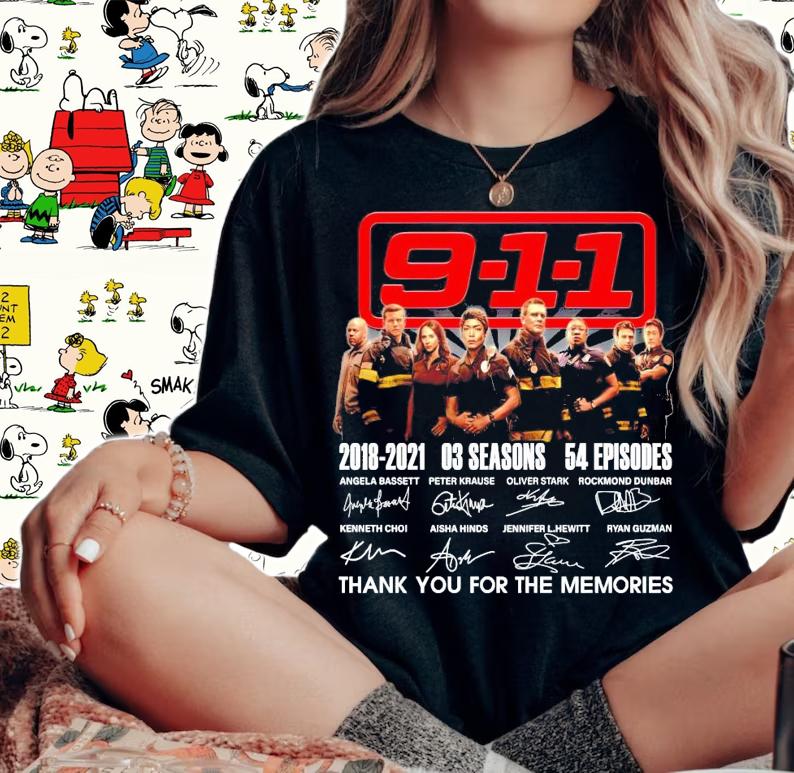 911 2018-2021 02 season 54 episodes signatures shirt woman shirt