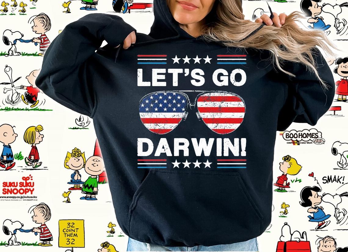 Let's Go Darwin Funny Sarcasitic Sunglasses Vintage T-Shirt hoodie