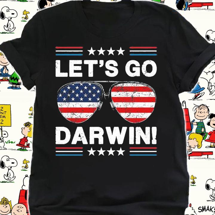 Let's Go Darwin Funny Sarcasitic Sunglasses Vintage T-Shirt shirt