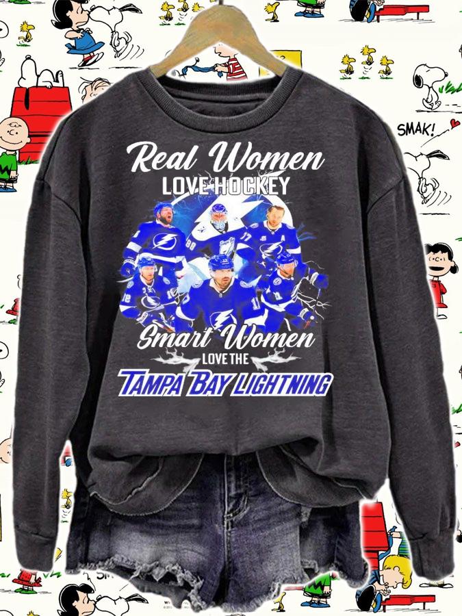 Real Women love hockey Smart Women love the Tampa Bay Lightning shirt sweatshirt